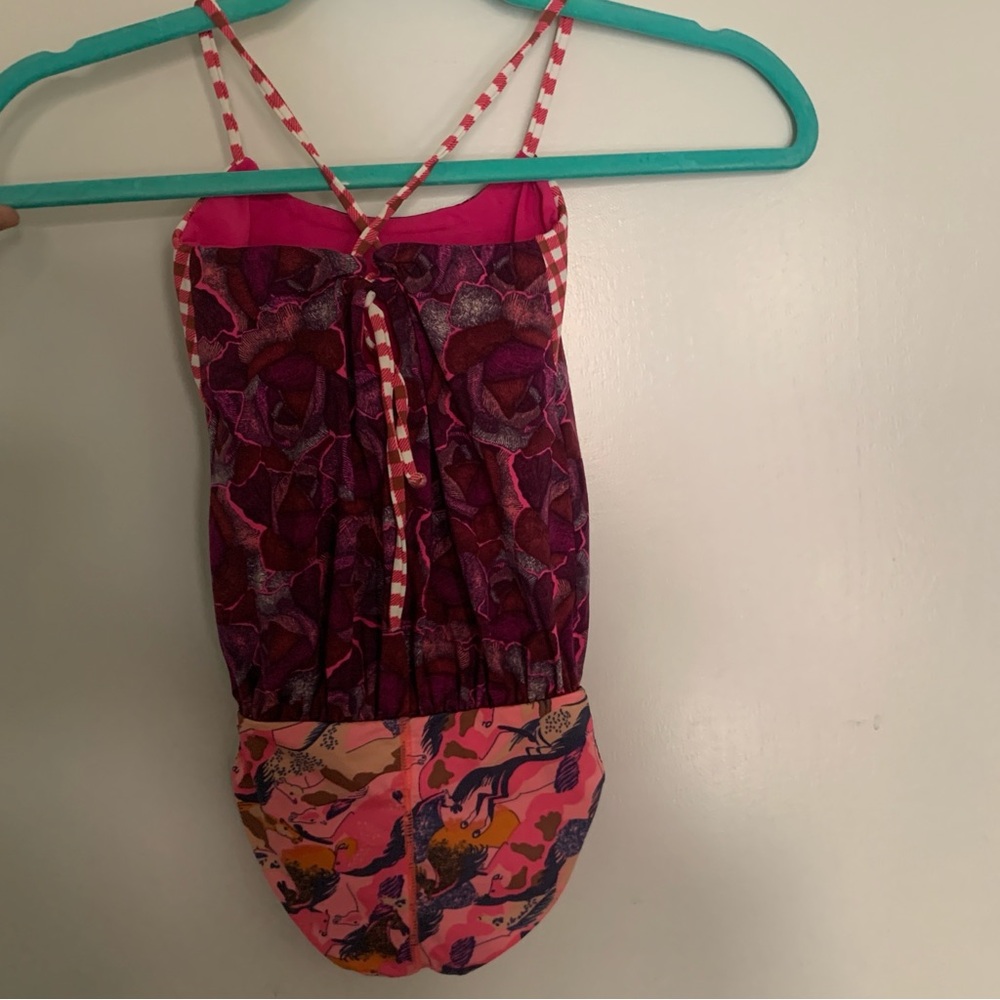 Maaji Fuchsia and Burgundy girl Swimwear kids size 4T one piece - Picture 2 of 8